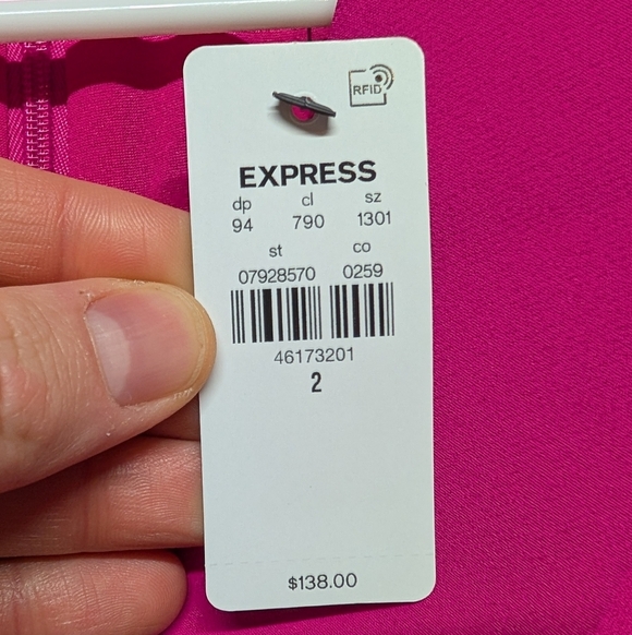 Express Women's Pink Jumpsuit Career Wear Work Long Sleeve Blazer Size 2 New - Picture 5 of 11